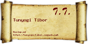 Tunyogi Tibor névjegykártya
